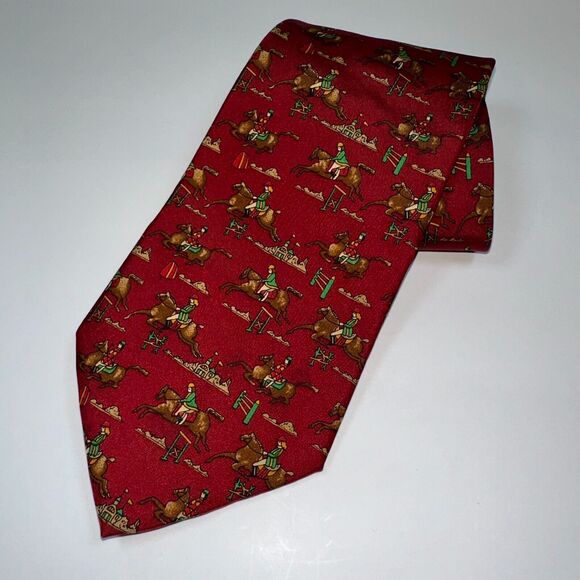 Salvatore Ferragamo Other - SALVATORE FERRAGAMO MEN'S TIE Red/HORSE PRINT Width: 3.75" Length: 57"